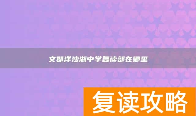 文郡洋沙湖中学复读部在哪里